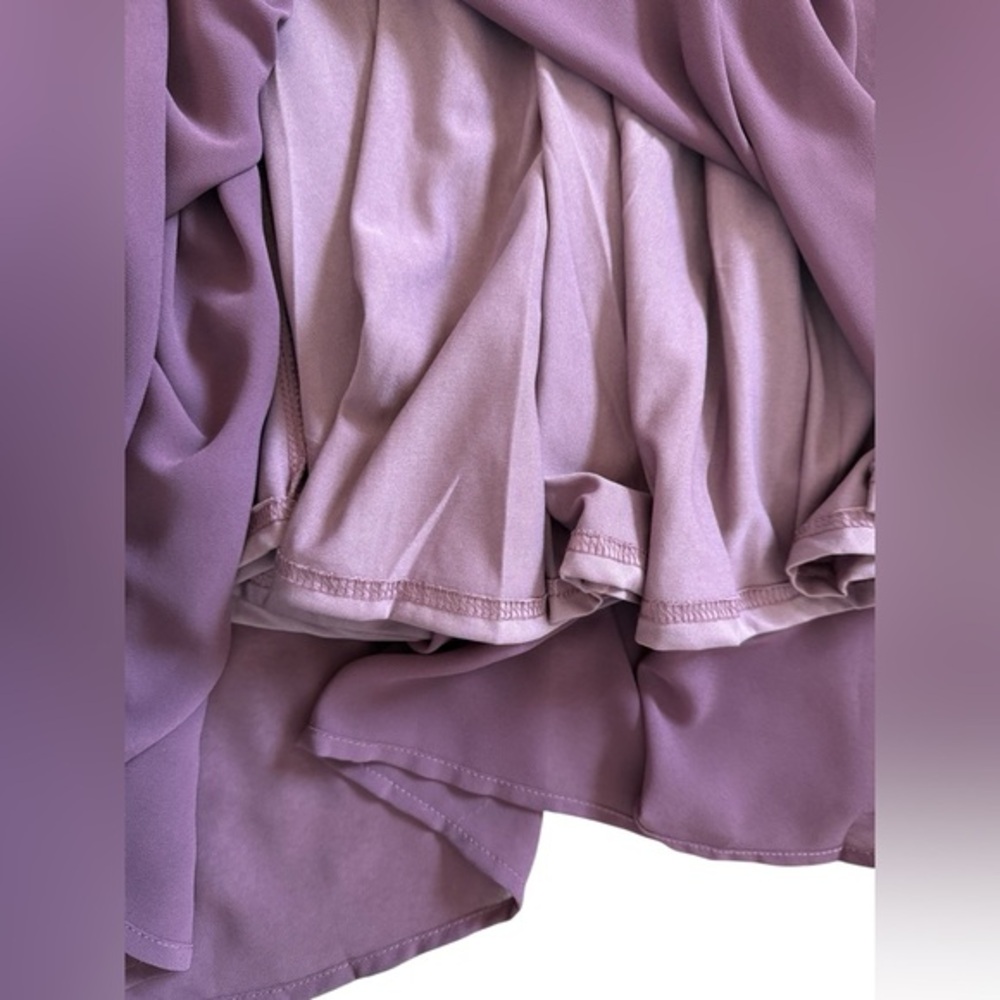 Baltic Born NWT Mauve Tie Waist Midi Dress Long Sleeve Wedding Guest L - Picture 5 of 9